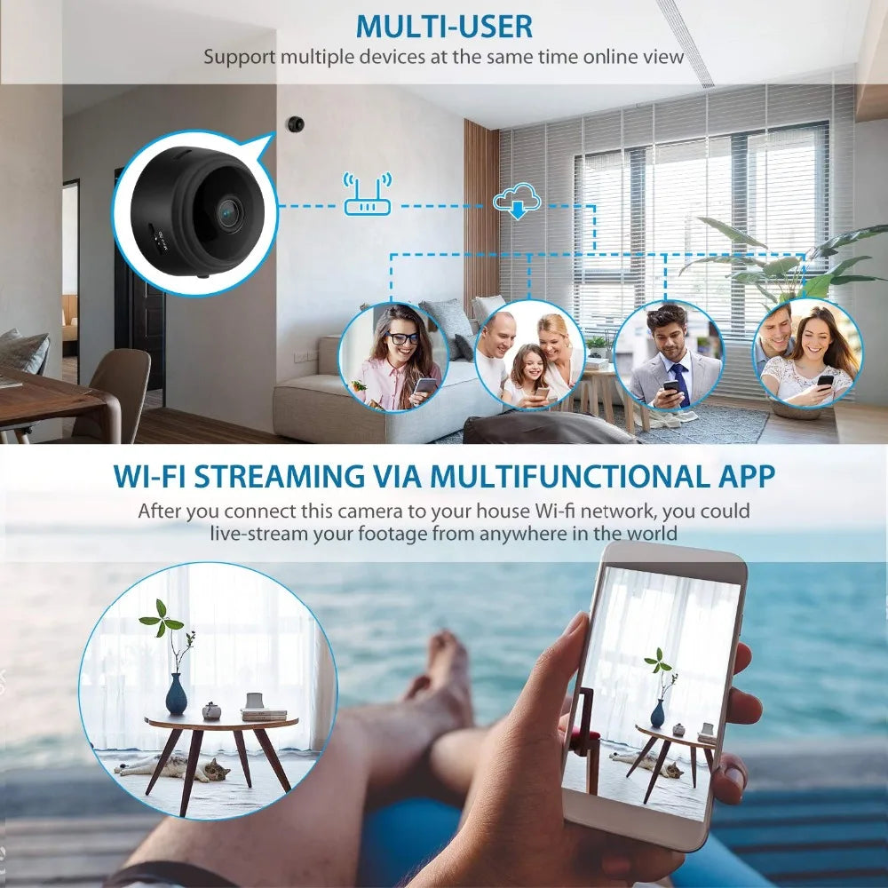 Micro Home Video CCTV Mini Security  Wifi IP Camara Sensor  Telefon Alarm Camera