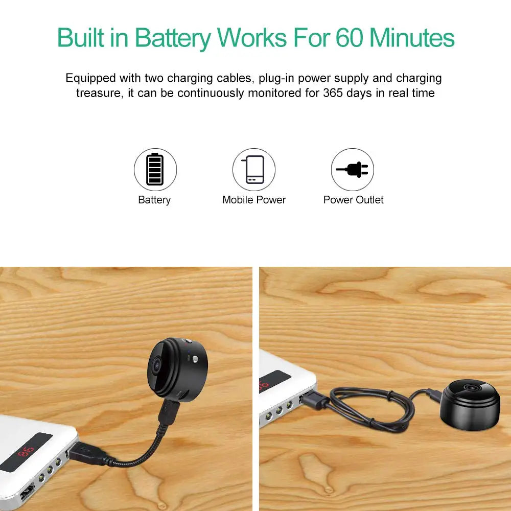 Micro Home Video CCTV Mini Security  Wifi IP Camara Sensor  Telefon Alarm Camera