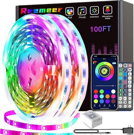 Luces LED De 100 Pies Con Control Inteligente Por Aplicación
